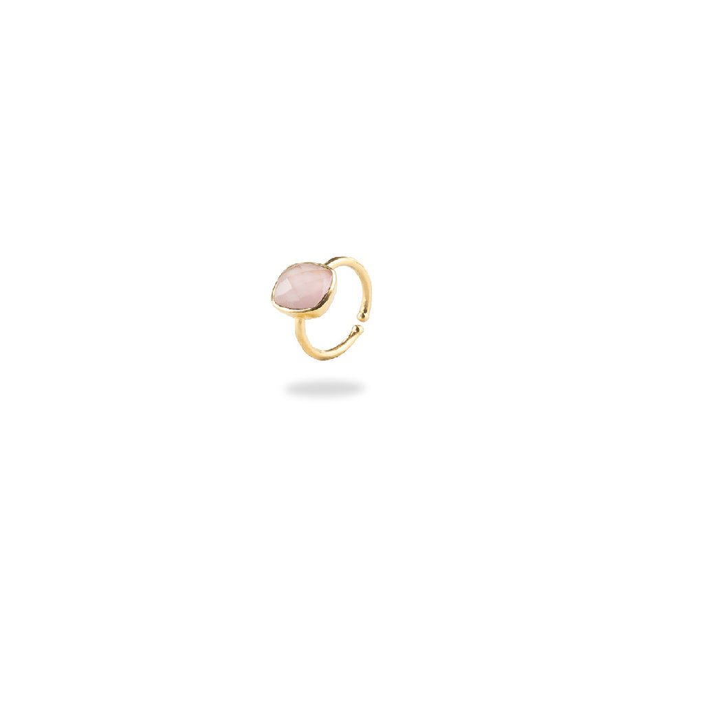 Anello Quadrato 9x9 quarzo rosa – Biancabaykam