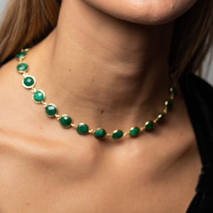 collana 23 pietre Pietre radice di smeraldo