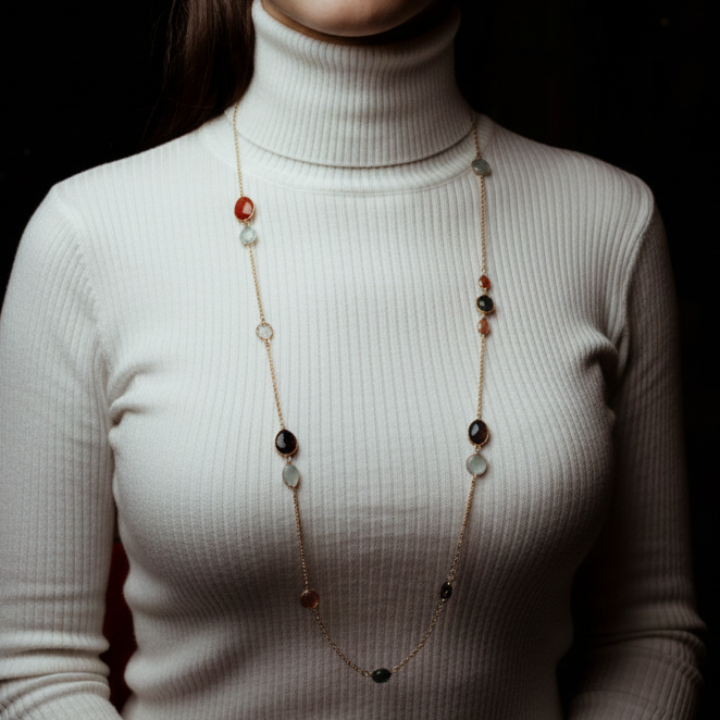 collana lunga 12 pietre