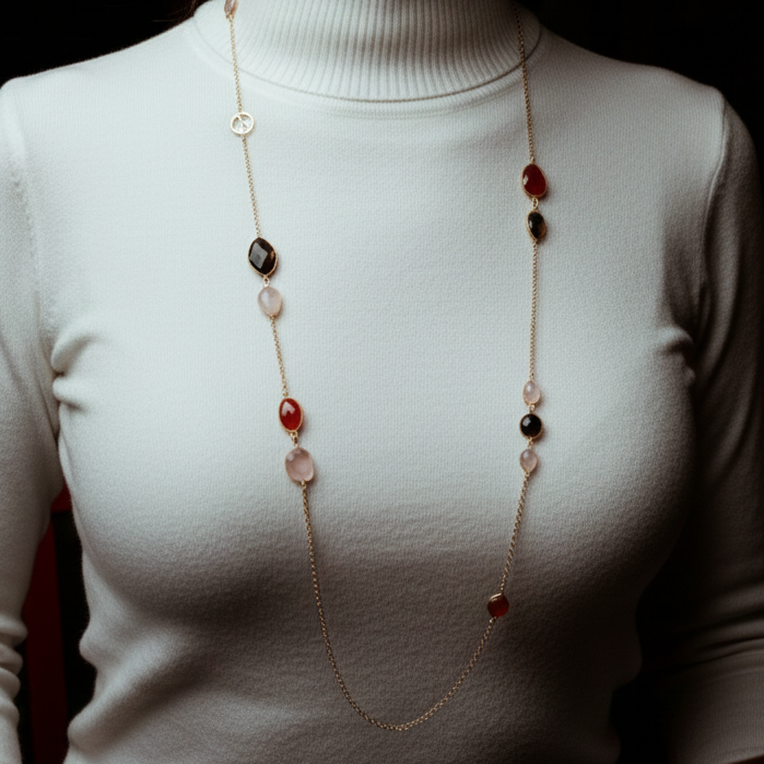 collana lunga 12 pietre