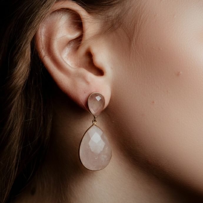 Coppia di orecchini 2 pietre