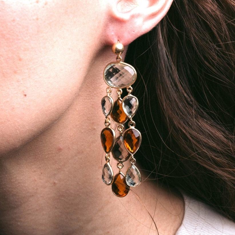 Coppia di orecchini chandelier