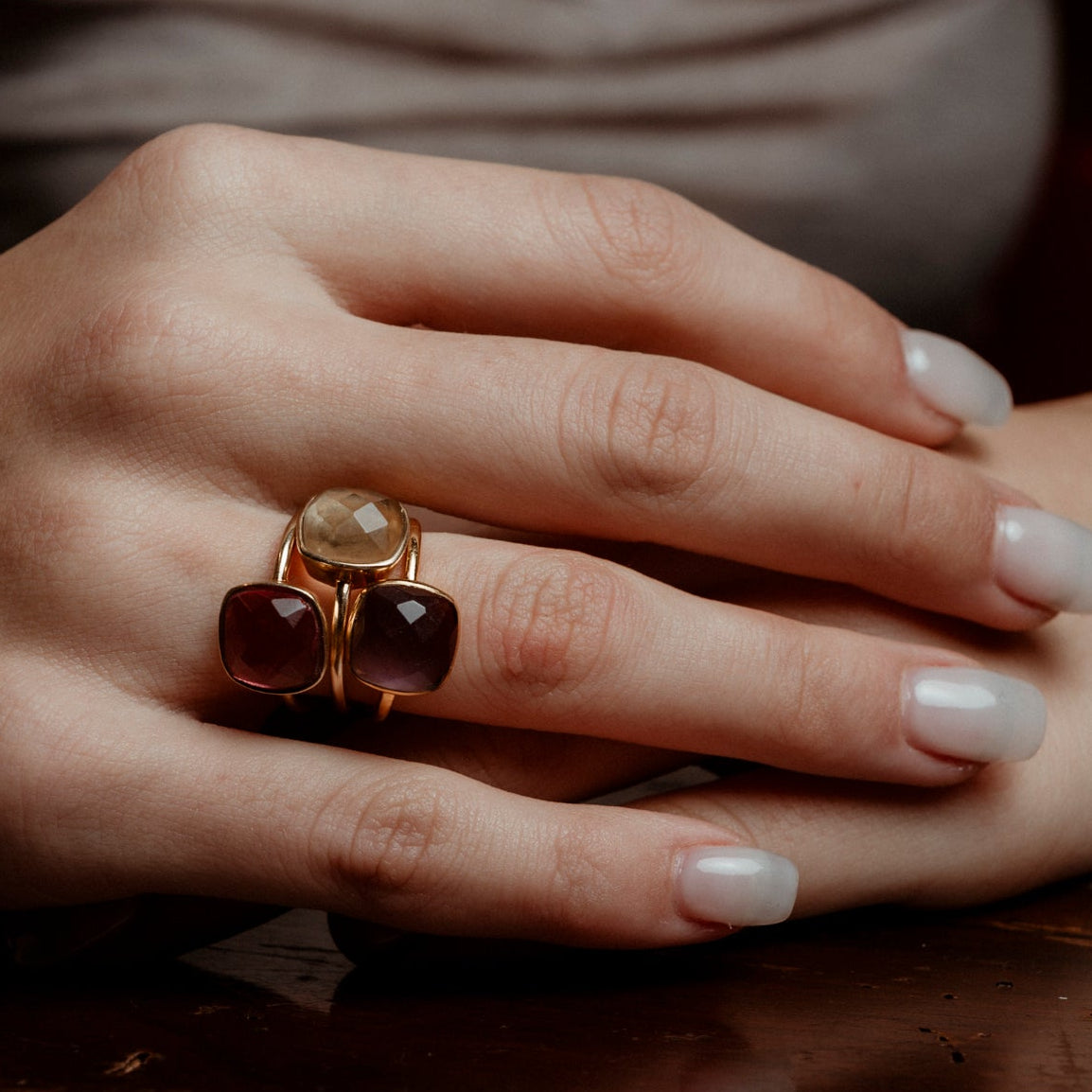 Set 3 anelli quadrati 10x10