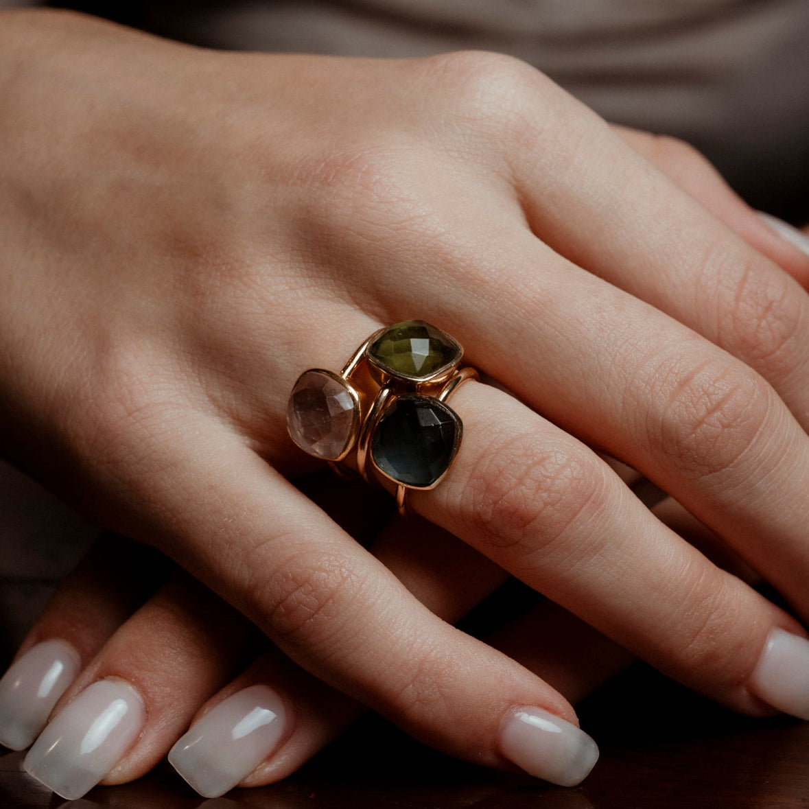 Set 3 anelli quadrati 10x10