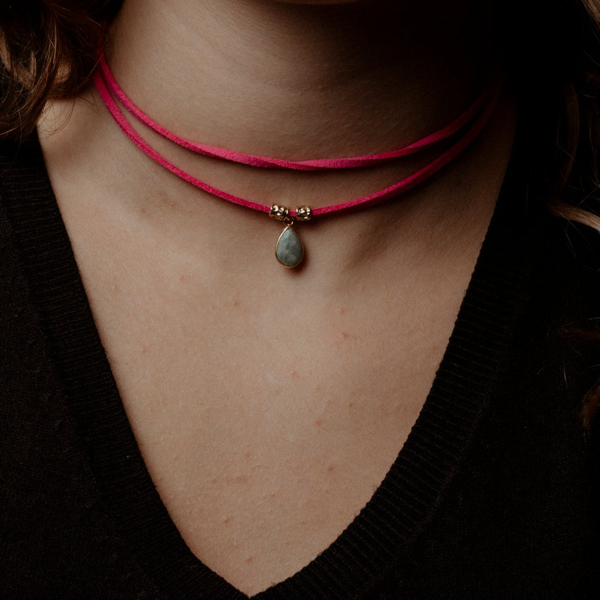 cordino rosa e amazzonite