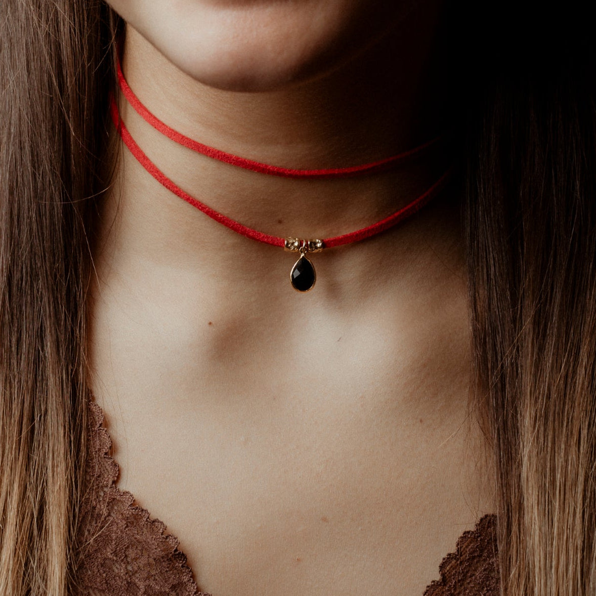 cordino rosso e onice