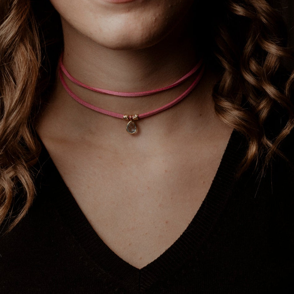 cordino rosa, topazio sky