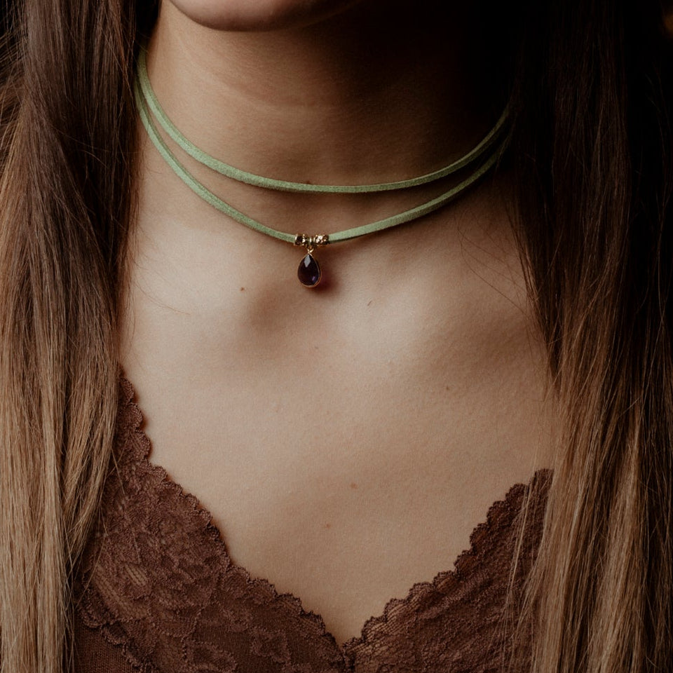 cordino verde erba e ametista