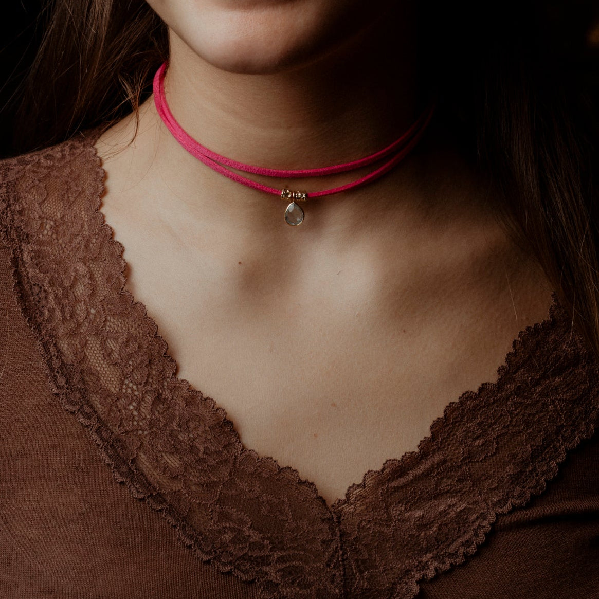 cordino fuxia e topazio sky