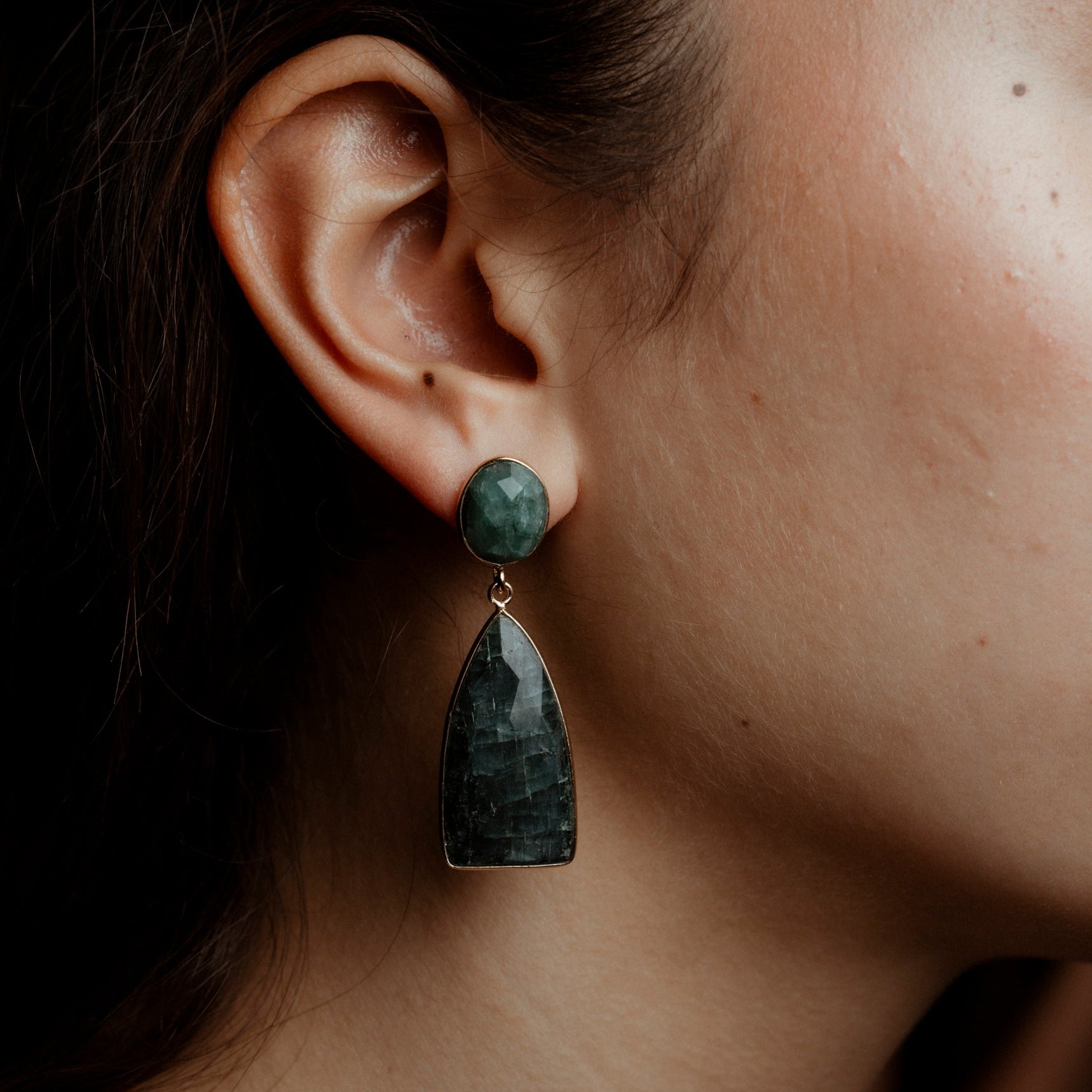 Coppia di orecchini 2 pietre