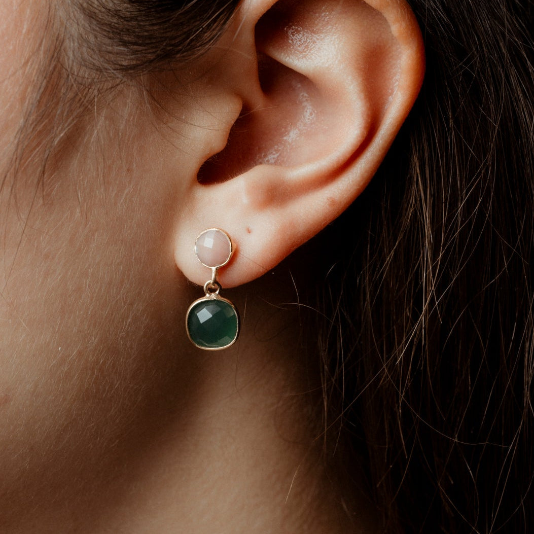 Coppia di orecchini 2 pietre