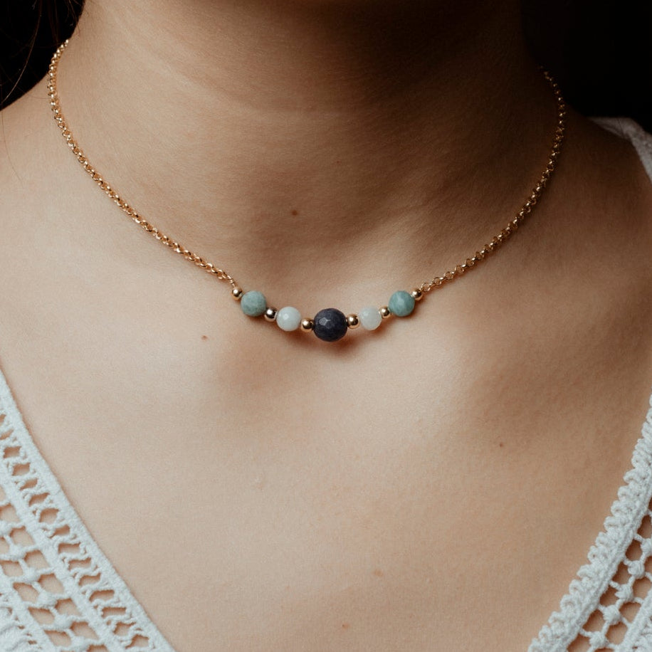 collana girocollo 5 pietre