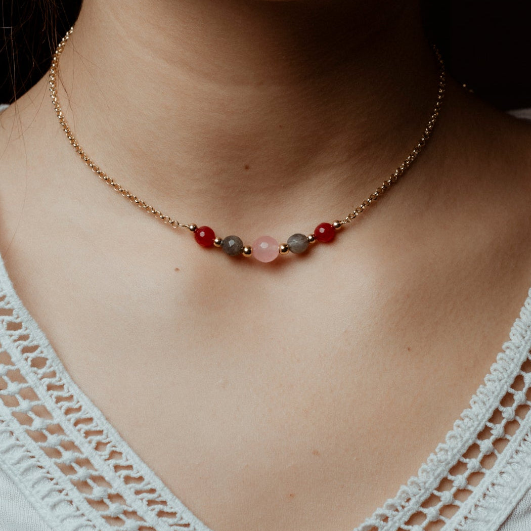 collana girocollo 5 pietre