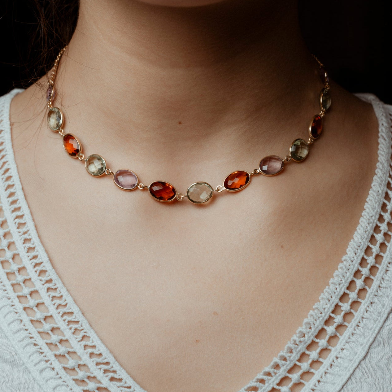 collana girocollo 13 pietre
